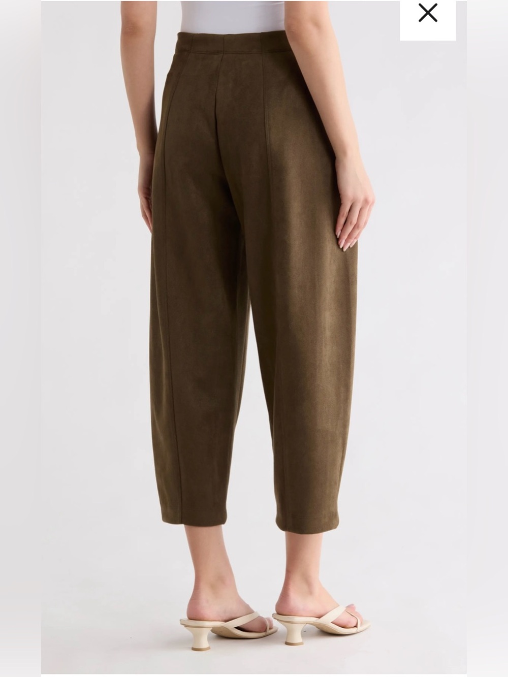 Max Studio Faux Suede Barrel Pants
